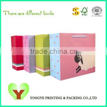 Lovely Pink Kraft Paper Bag Shopping For Food