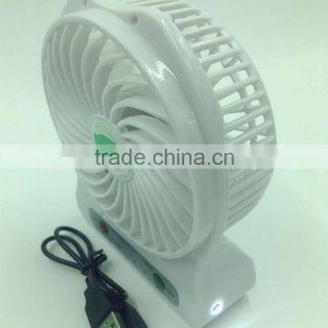 Rechargeable Battery Powered USB Cooler Adjustable Speed Usb Personal Fans Mini Usb Fan With Led Light photo-3