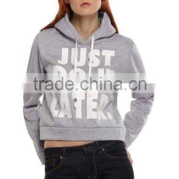 Hotsale Sportswear Oem Service Blank Plain Dyed Women With Hood Fleece Crop Womens Hoodies photo-6