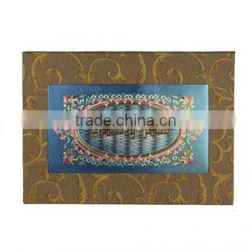 Office Stationery Square Foil Stamping Logo Art Wallpaper Wrapping Arab Honor Certificate Holder