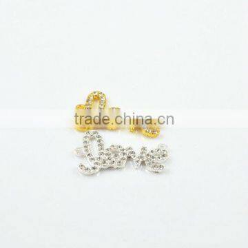 Diamond with alloy accessories love shape for bracelet vners alibaba express