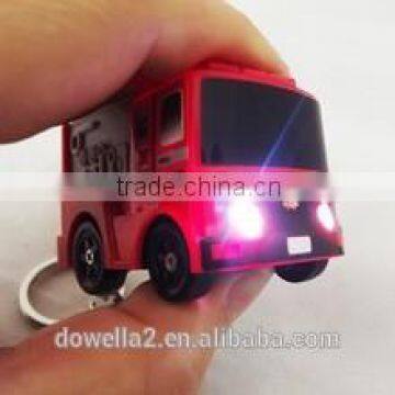 Led flashing light keychain / mini bus shape led flashlight keychain / led keychain