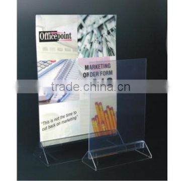 A4/A5 vertical PVC single menu & Leaflet card holder with styrene base