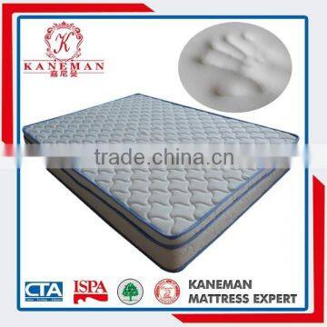 Rolled euro top spring mattress with visco memory foam