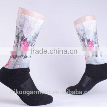 Wholesale knee high customized school boy white socks