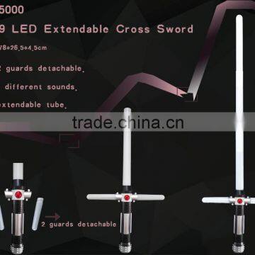 9 LED extendable cross sword