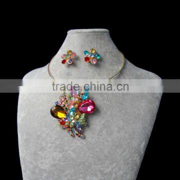 Hot Sale Sample Choker Crystal Chain Necklace Collar photo-2