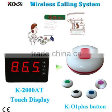 Electronic Call Bell System 1-key buzzer with touch screen restaurant device