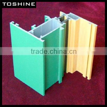 aluminum extrusion section with power coating surface