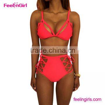 High Waist Bikini White Scale Beachwear