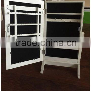 wooden MDF frame mirror with jewelry box stand home furniture