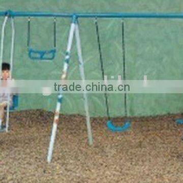 Amusement park equipment outdoor swing with slide