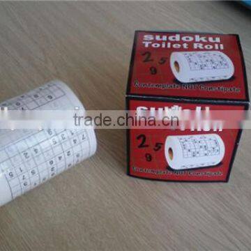 Virgin wood pulp custom printed toilet paper roll