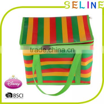 non woven+PEP,Non-woven Material and Food Use insulated cooler bag with zipper