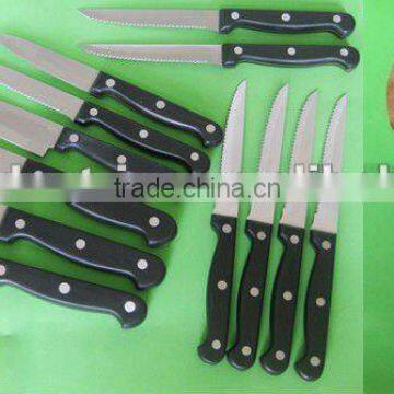 stainless steel kitchen knife set with POM handle
