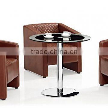 tempered glass coffee table,,round coffee table,dining table BC080