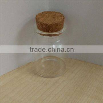 Transparent 35*45mm High Borosilicate Glass Bottle With Wood Cork photo-3