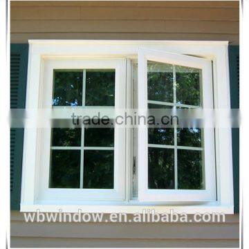 PVC casement window with grill design