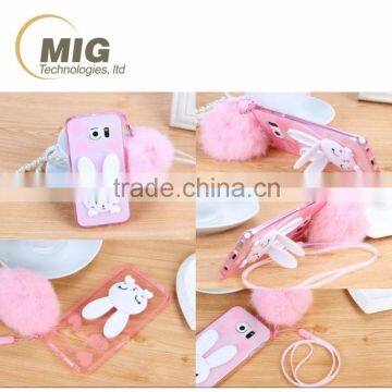 New Cute Rabbit Ear Kickstand TPU Phone Case for Iphone 4 4s Mobile Phone Back Cover photo-5