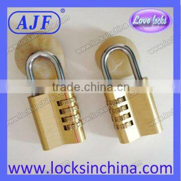 AJF High Quality and Security 4 Digits Solid Brass Combination Padlock 40mm Quality Choice