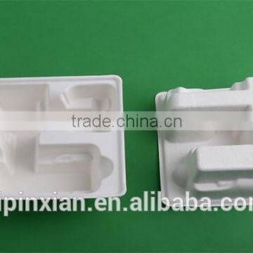 Biodegradable electronic packaging box disposable bagasse tray compostable gps tracker packaging