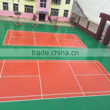 Hot selling silicon pu outdoor sports flooring plastic basketball court with great price