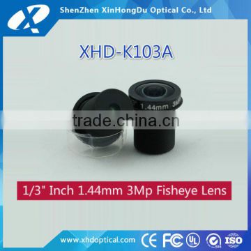 2016 new products camera hd 1/3 inch F2.0 Wide angle m12 fisheye lens for cctv camera 1.44mm