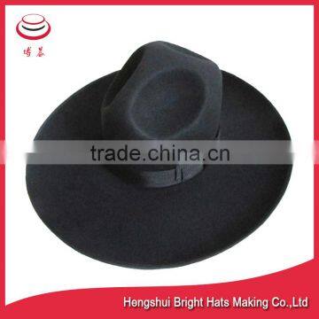 3 Pits Wide Brim Wool Fedora Hat