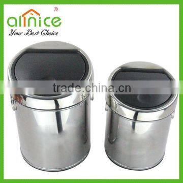 Stanless steel home/office/hotel soft touch waste bins