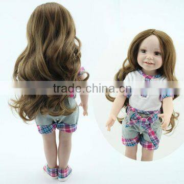 Wholesale realistic full vinyl body american girl doll lifelike baby dolls 18 inch