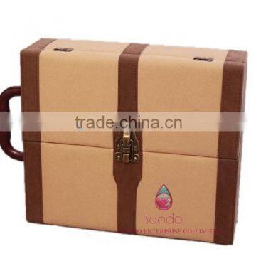 Hot New Products 2015 Leather Wine Carrier for 2 Bottles photo-3