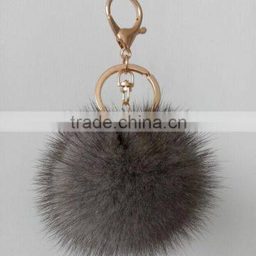 Mink Marten Hair Fur Ball Charm car Pendant for Keychain Necklace Earring Pompom Pom Cute Fluffy Fur Girl Handbag Key Chain