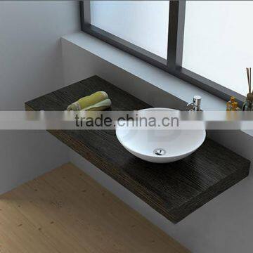 one piece bathroom sink and above couter Stone Resin engineering Sink