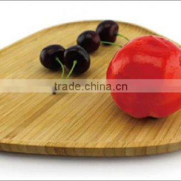 Round bamboo tray/Round tray with handle/Bamboo oval serving tray/Bamboo tray