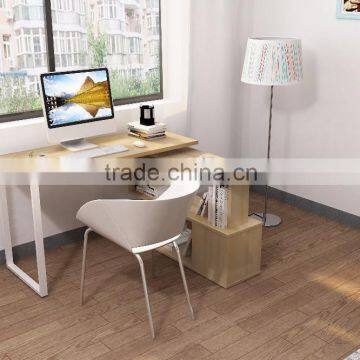 Rotate Living Room Furniture Simple Computer Desk With Bokshelf photo-3