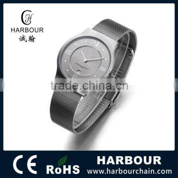 Japan movement Stainless Steel SLIM Watches Unisex in IP Gun