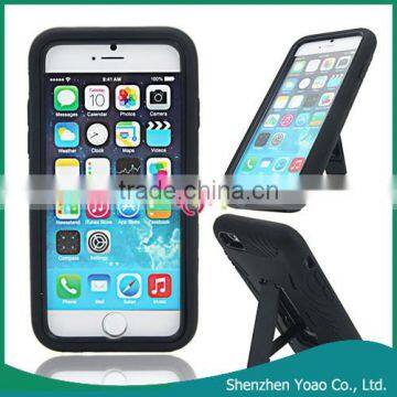 For iPhone 6 Case with Holder , 2-in-1 for iPhone 6 Shell , Black for iPhone 6 Cover