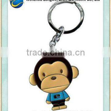 soft pvc various colors cute monkey keychain