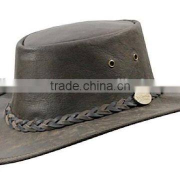 Full Grain Leather Hat from Wombat Style Cowboy 608