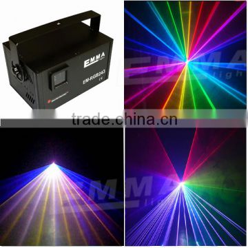 RGB Full Color Animation Laser Light 2W Stage DMX512 Disco DJ