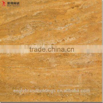 Luxury travertine design gold tile, micro crystal glass surface tiles, glazed floor tile