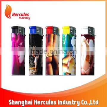 Wholesale better plastic custom electronic gas lighter with pvc shrink HL-09219WP