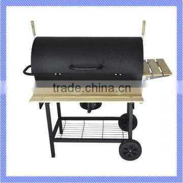 barrel bbq charcoal grill with wheel