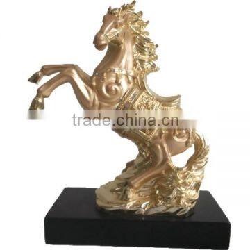 Resin Sculpture Golden Horse Figurine