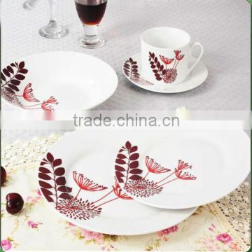 BSCI factory audited porcelain decal dinner set,ceramic dinnerware