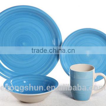 Stoneware color glaze dinner set for promotion