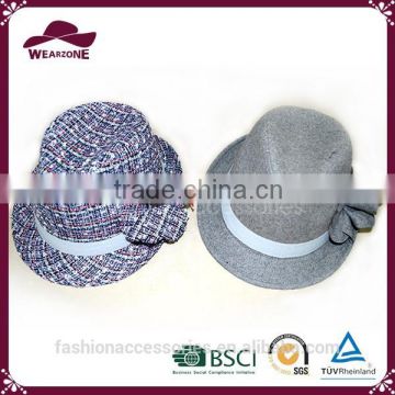 Wholesale Alibaba beautiful fedora hat, women fedora hat