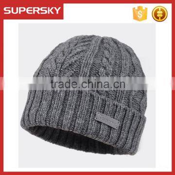 V-174 Simple plain men knitted beanie hat /beret/winter hat/warmer hat