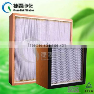 Good quality Wooden frame Air Filter -High Capacity HEPA Filter