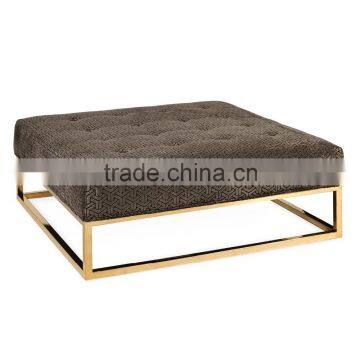 Stainless Steel Tufted Ottoman OT-830